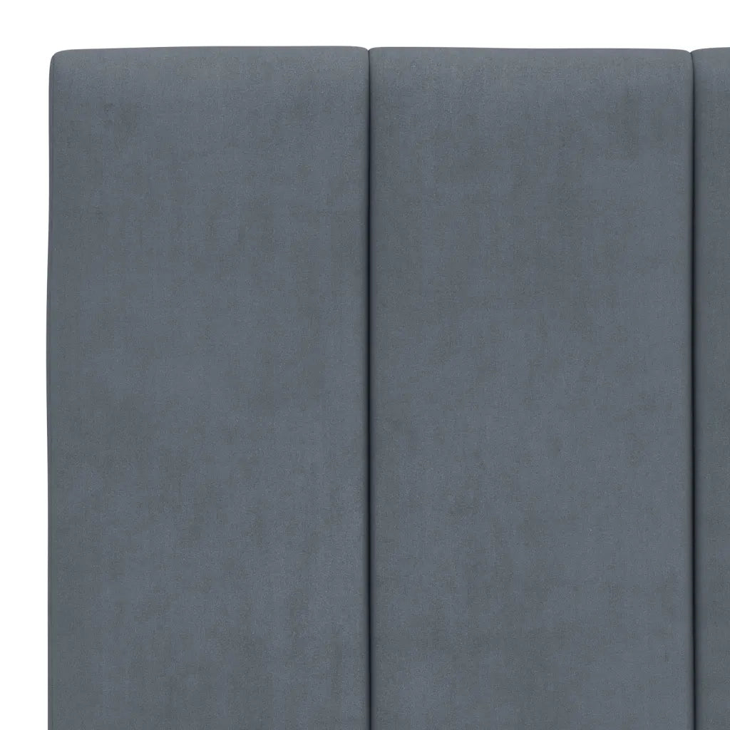 Cuscino Testiera Hanko Grigio Scuro 100 cm in Velluto 374656