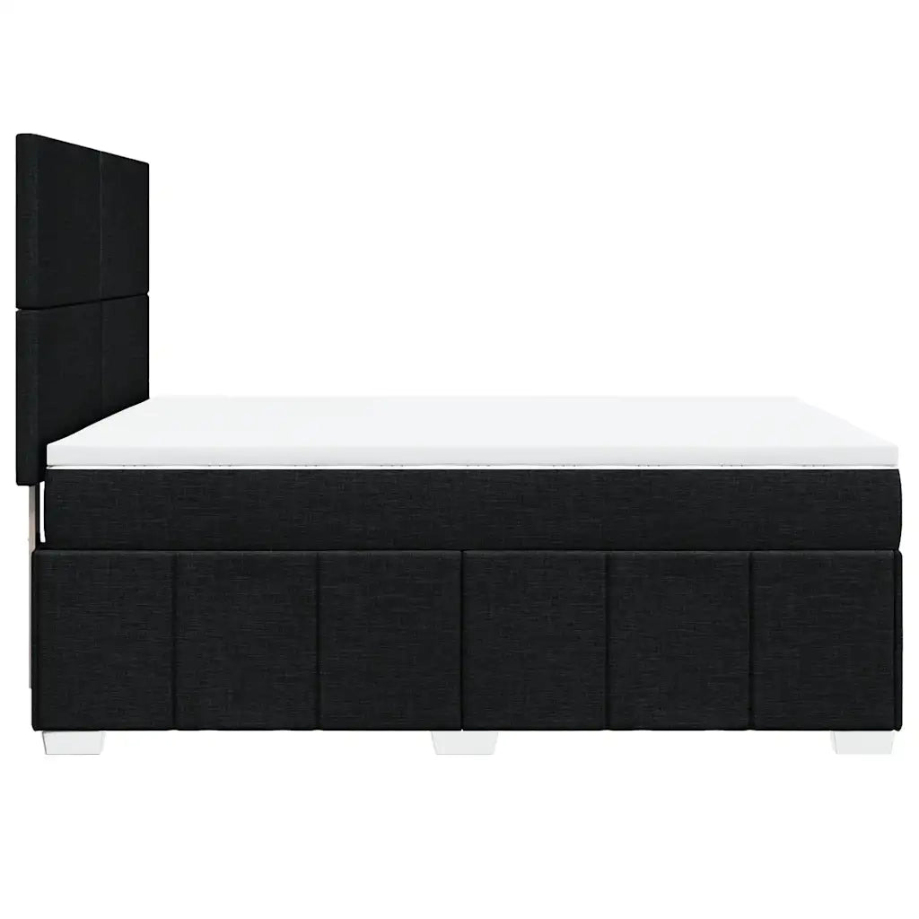 Giroletto a Molle con Materasso Nero 160x200 cm in Tessuto 3294014