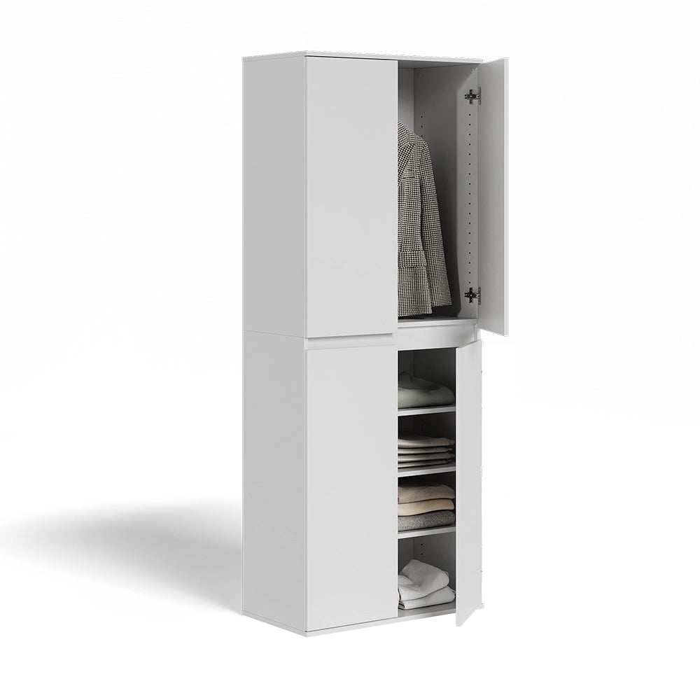 Vicco Armadio Bianco 74 x 191.5 cm con 4 porte