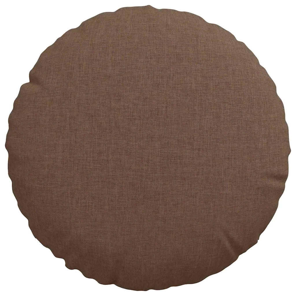 Cuscini per Seduta 2 pcs Marrone Ø30 x 13 cm Tessuto