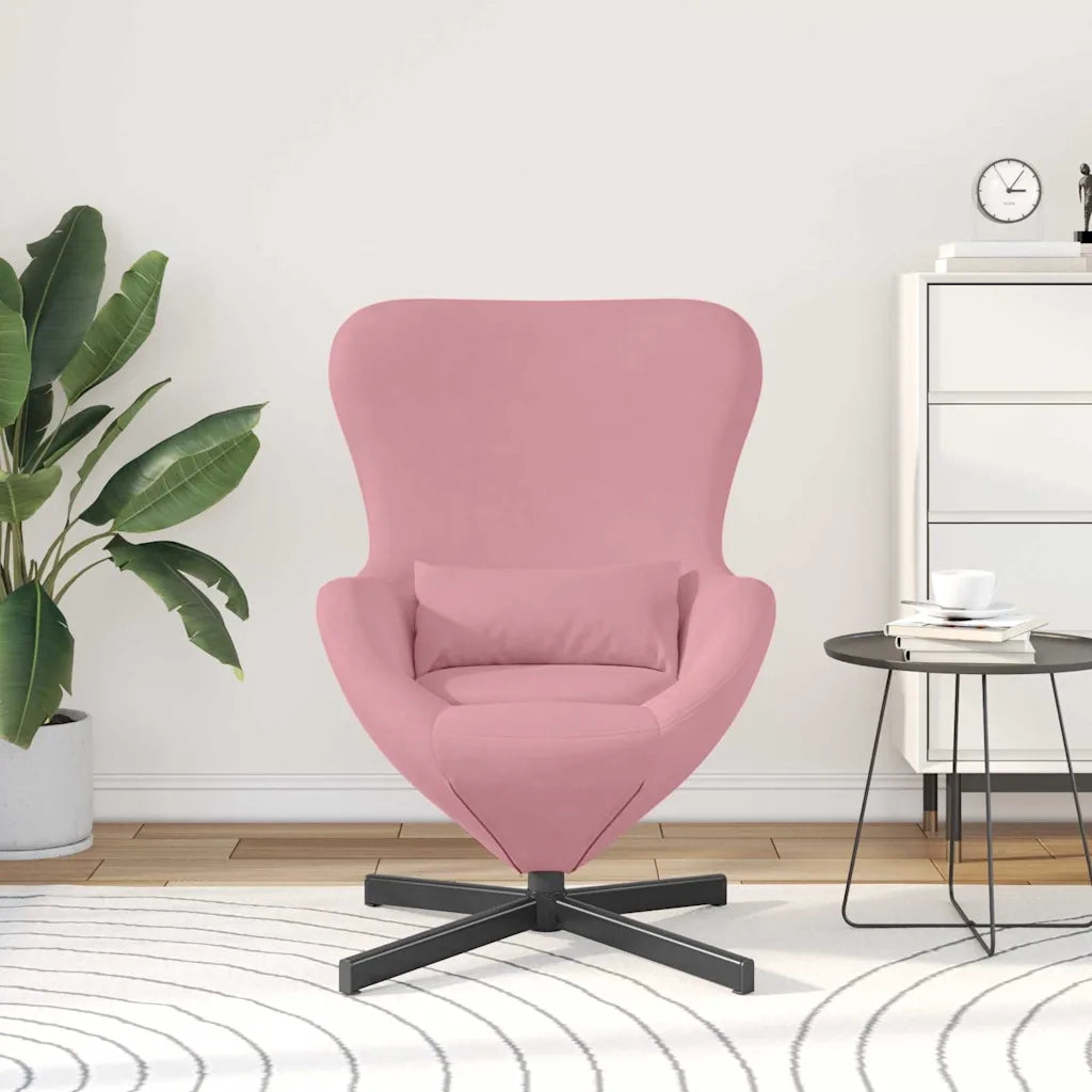 Poltrona uovo Rosa 63 x 73 x 90 cm Velluto 42002760