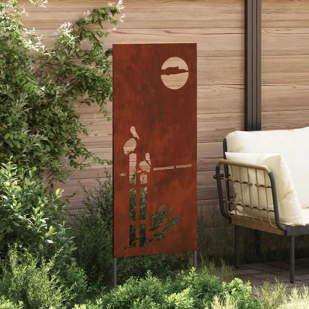 Schermo per privacy in giardino Traforo Ruggine 50 x 140 cm 876321