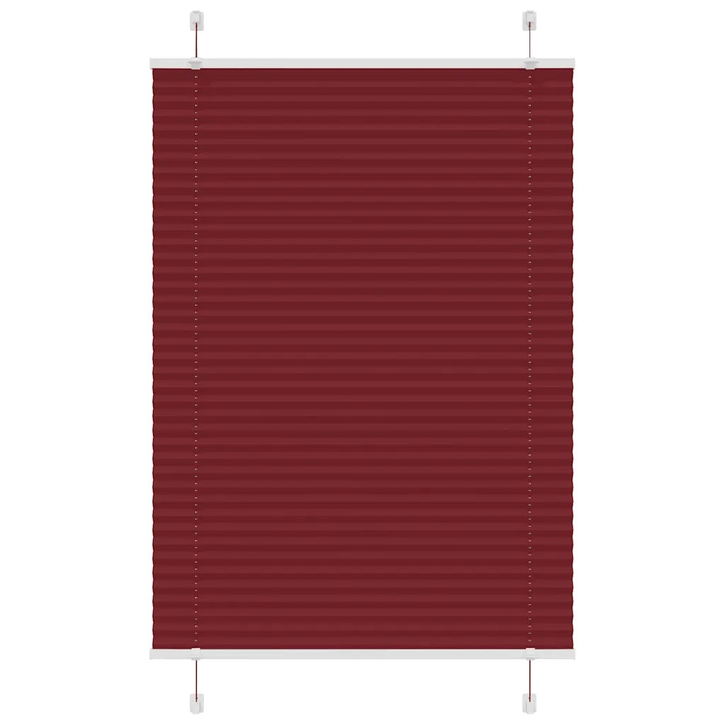 Tenda Plissettata Rosso Bordeaux 90x150 cm Larghezza Tessuto