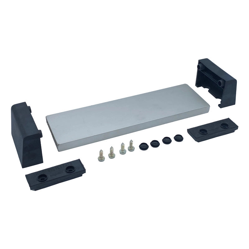 Maniglia tirante per porta  SAGUATTI 330/300E in alluminio argento satinato