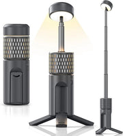 Lanterna da Campeggio 600LM - Lampada da Campeggio Rientrante - Torcia da Campeggio Ricaricabile - Lampada da Campeggio Portatile per Escursioni Emergenze Pescare Accessori da Campeggio - IP54 Impermeabile - Grigio