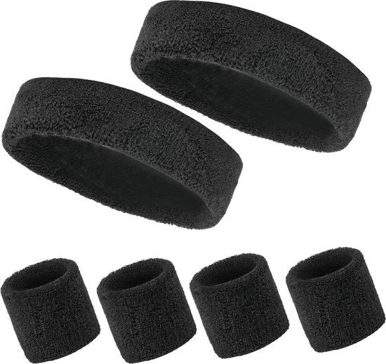 Bande di sudorazione per polso e testa - bende per braccio e testa elastiche per tennis, calcio, pallacanestro - donne, uomini, bambini. Bande di sudorazione