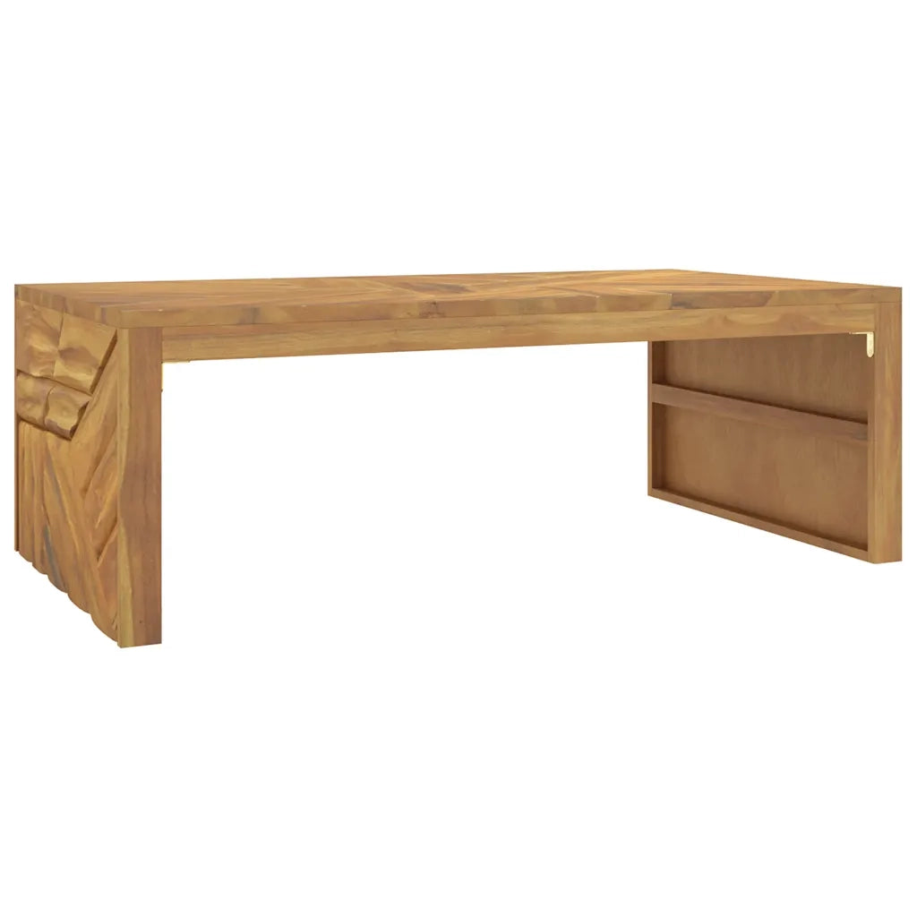 Tavolino da Salotto-Tavolino da soggiorno-Tavolo 110x60x38 cm in Legno Massello di Teak