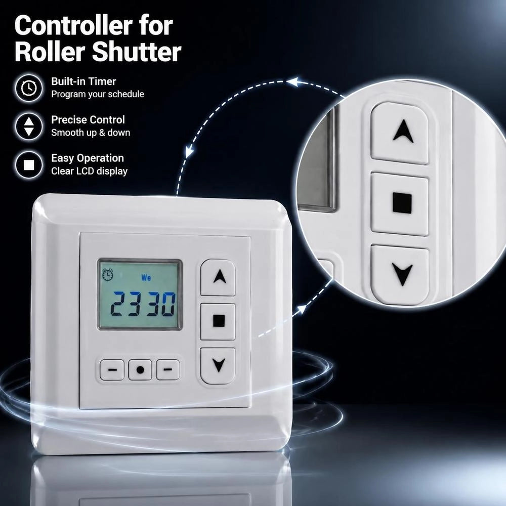 Controller For Rotary Motor Roller Shutters With Timer
