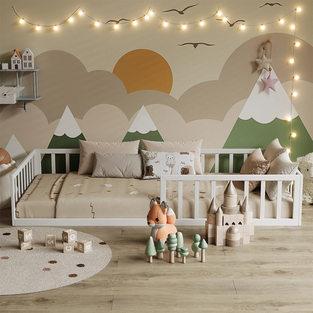 Vitalispa Letto per bambini Bianco 90x200 con materasso