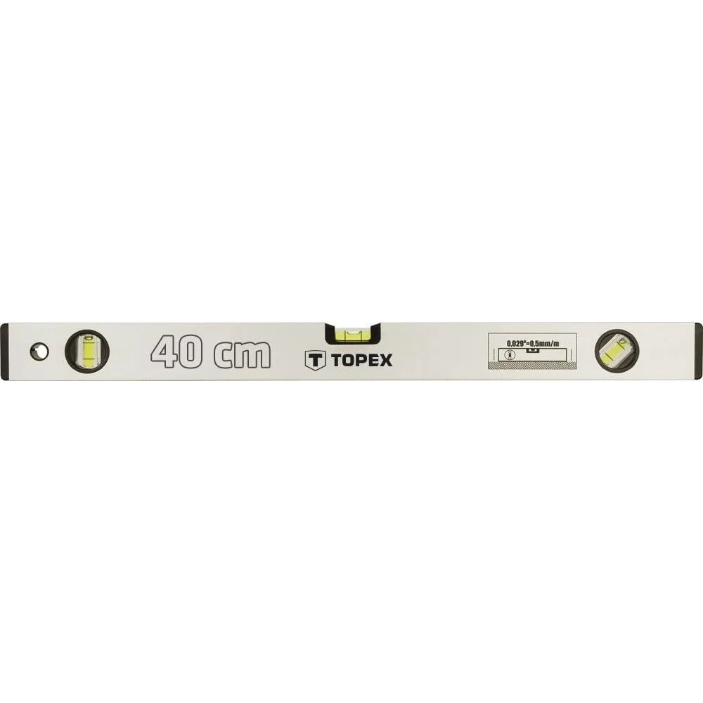 Topex 29c301 livella in allumini nio, 40 cm, 3 bolle ds