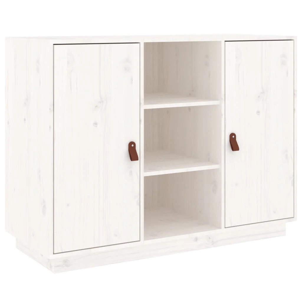 Buffet credenza cassettiera armadio mobile contenitore organizer per cucina soggiorno salotto 100 x 40 x 75 cm legno massello di pino bianco 02_0030169