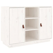 Buffet credenza cassettiera armadio mobile contenitore organizer per cucina soggiorno salotto 100 x 40 x 75 cm legno massello di pino bianco 02_0030169