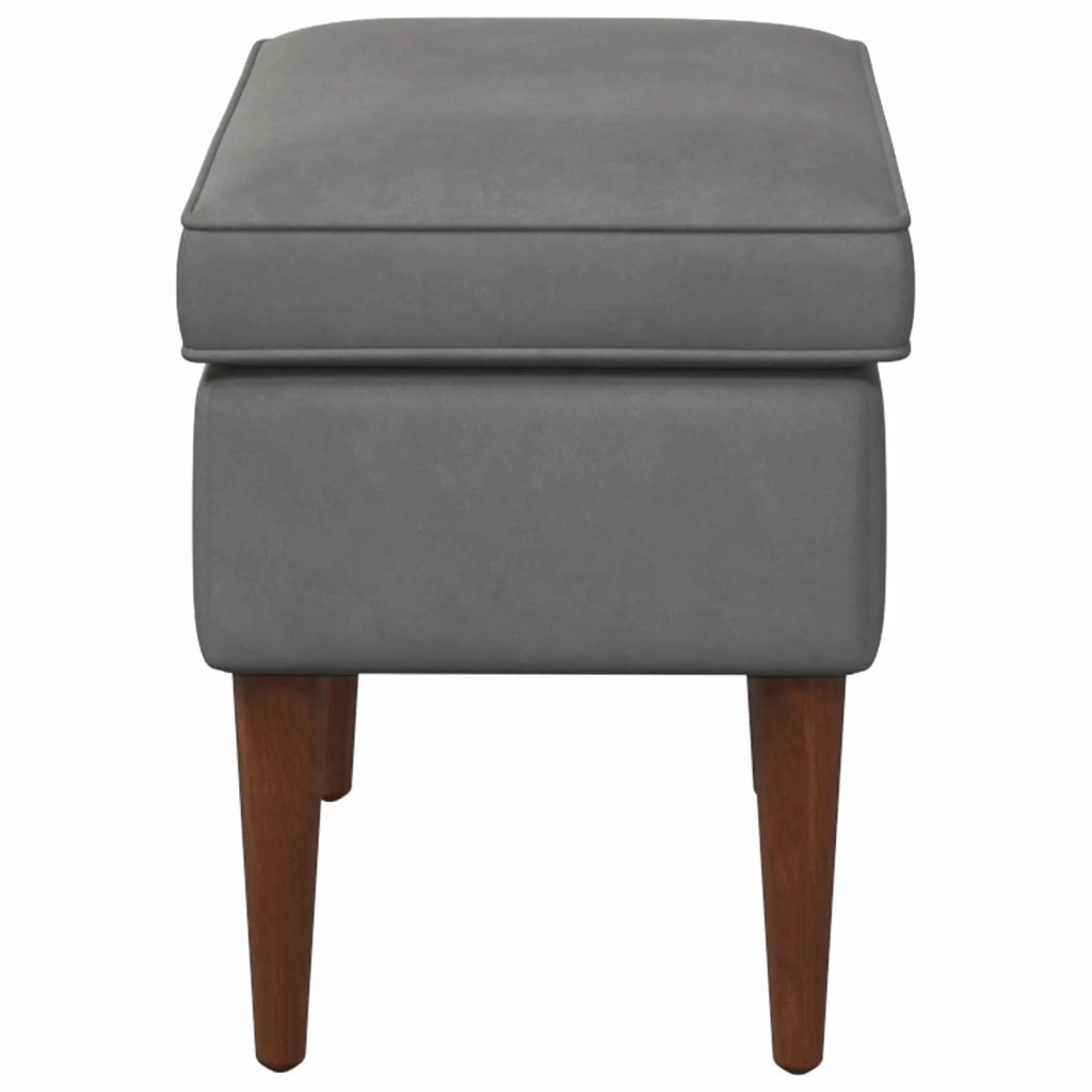 Poggiapiedi Grigio Scuro 55 x 35 x 41 cm Velluto