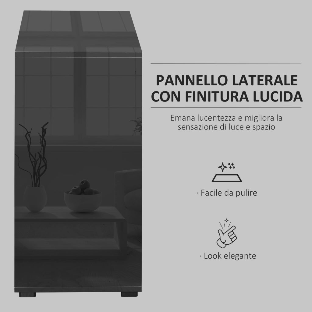Mobiletto Multiuso con 2 Cassetti e 2 Armadietti ¨C zephmum ¨C 79x36x74cm