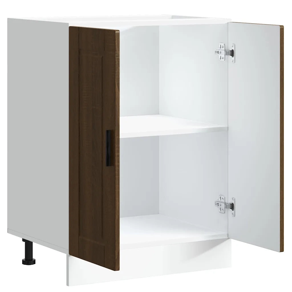 Base da Cucina-Mobile Base da Cucina Porto Rovere Marrone in Legno Multistrato 203953