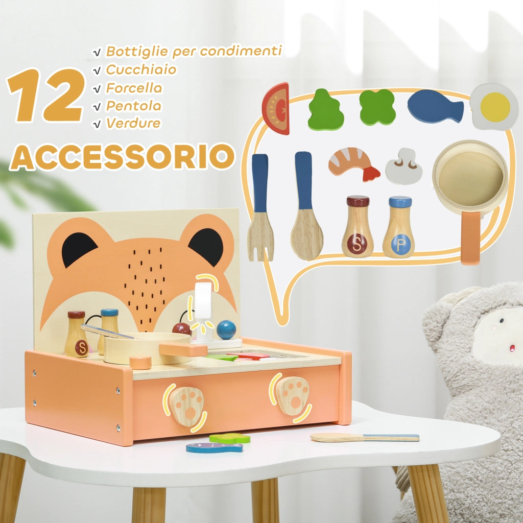 Cucina Giocattolo per Bambini ¨C zephmum ¨C Legno, Multicolore, 3-5 Anni