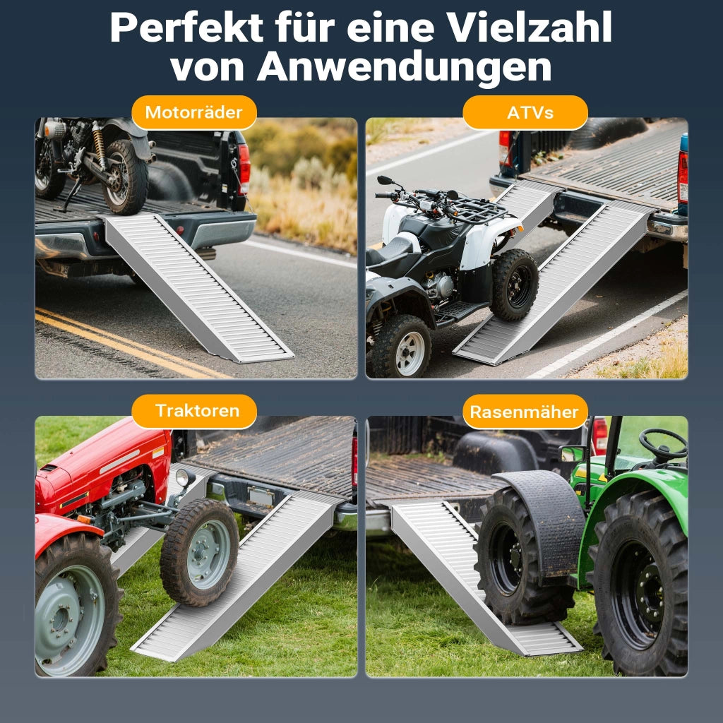 Rampa di carico 161 cm in alluminio per moto e quad fino a 2025 kg