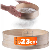 Setaccio in legno KADAX da 23 cm per farina, zucchero a velo, cucina