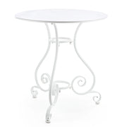 Tavolo Esterno Bianco Diametro 70 cm