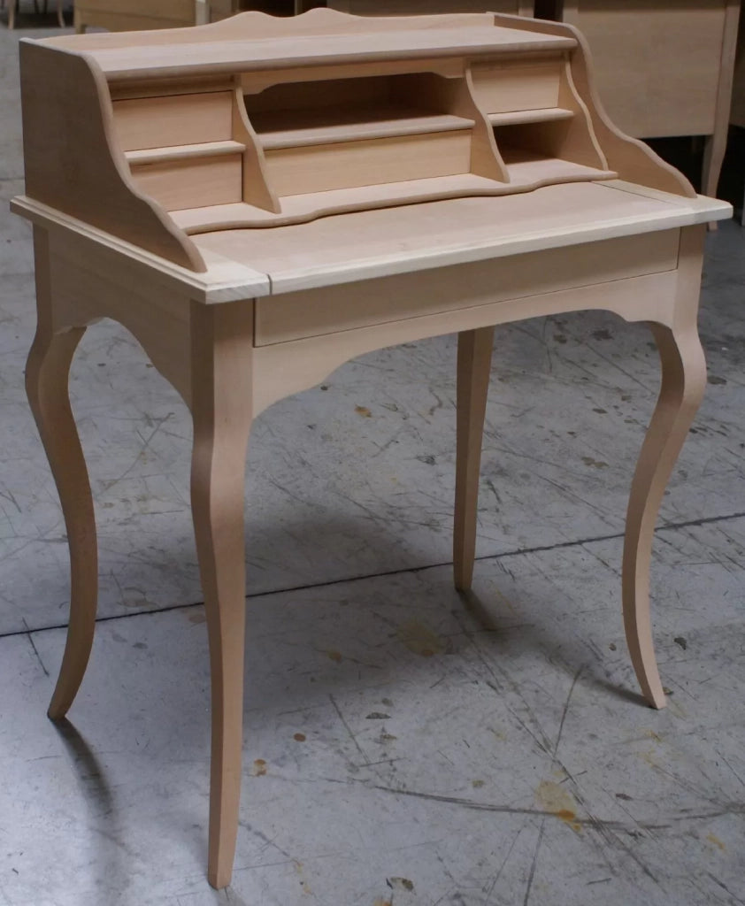 Scrivania classica 6 cassetti piano estraibile legno avorio 78x50x95 (3107) - Mobili 2G