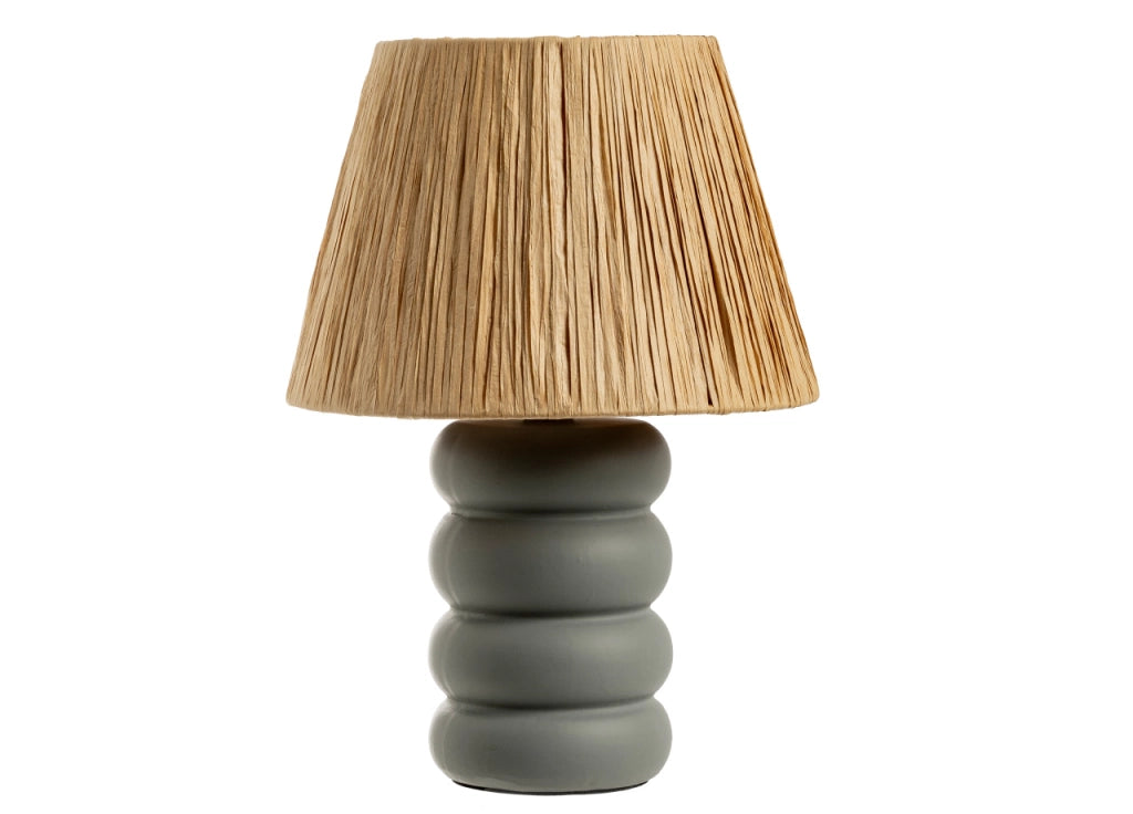 Lampada Da Tavolo Comodino Ricaricabile Accensione On/Off Modello Atene - Big - Grigio