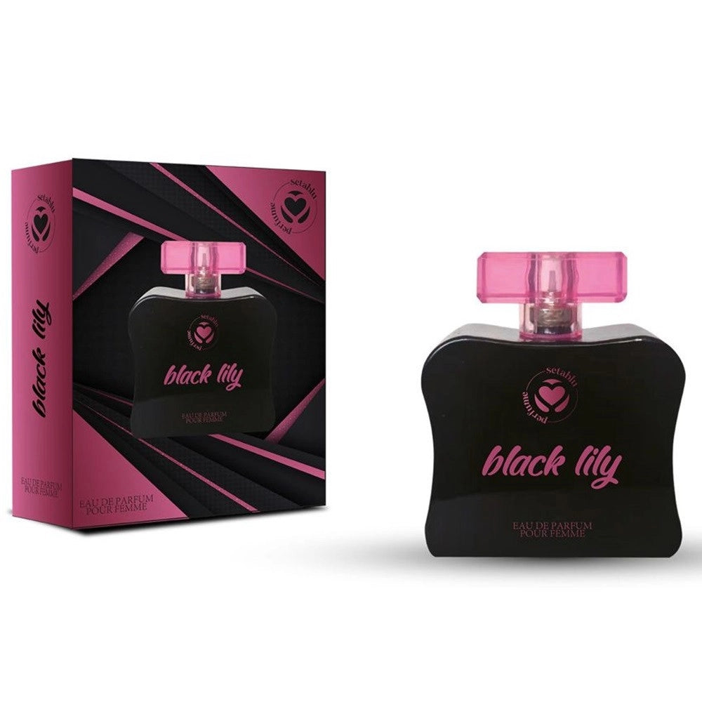 Trade Shop - Profumo Corpo Eau De Parfum Donna Black Lily 100 Ml Fragranza Floreale Fruttata Gourmand -