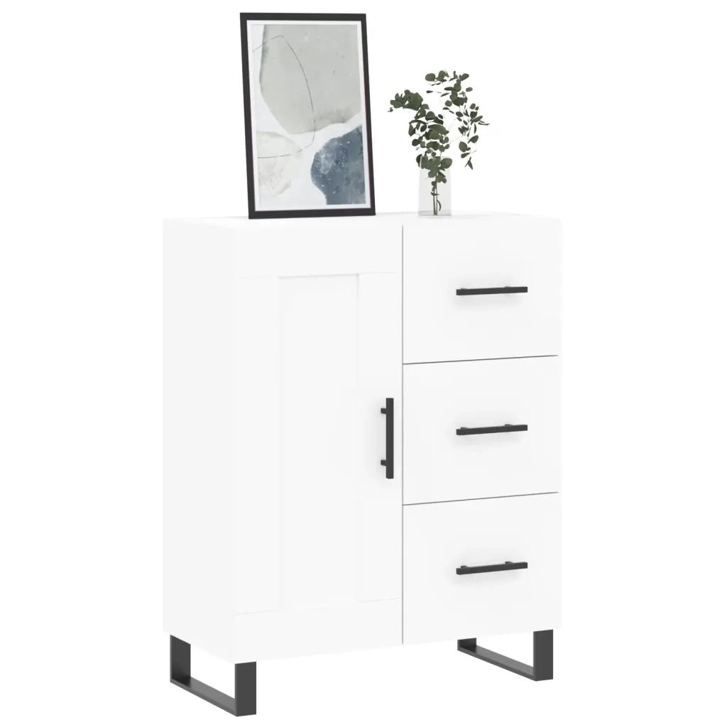 Credenza | Madia | Buffet da pranzo | Armadio da pranzo Bianca 69,5x34x90 cm in Legno Multistrato