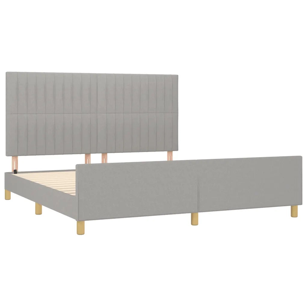 Giroletto senza Materasso Grigio Chiaro 180x200 cm Tessuto 3125235