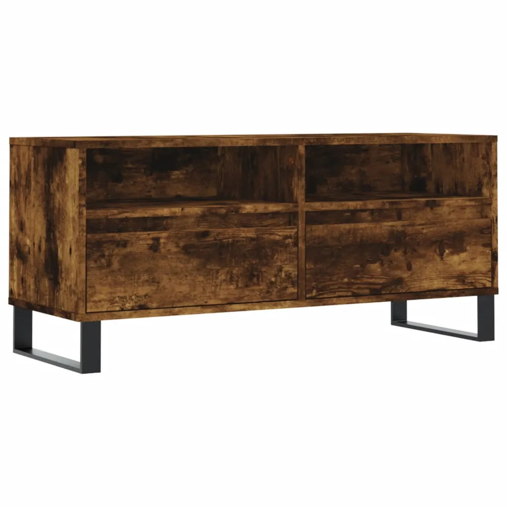 Mobile TV Rovere Fumo 100x34,5x44,5 cm in Legno Multistrato 831249