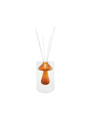 Diffusore di fragranza fungo orange vetro c/bastoncini fiber wood