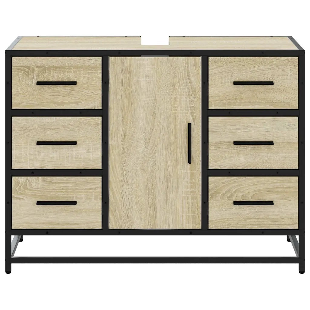 Mobile Lavabo Bagno Rovere Sonoma 60x30x60 cm Legno Multistrato 849280