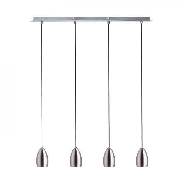 Lampadario Lampada BABADES IV sospensione  nichel opaco 230V GU10 4x35W