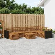 Set di divani da esterno 9 pcs Naturale 3384750