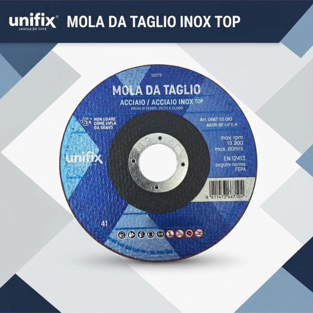 Disco taglio top sottile per acciaio inox lamiere sottili e materiale plastici *** misura Ø 230 x 1,9 x 22 mm, confe...