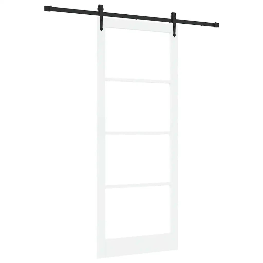 Porta Scorrevole Bianco 93 x 232 cm Legno e metallo 3332404