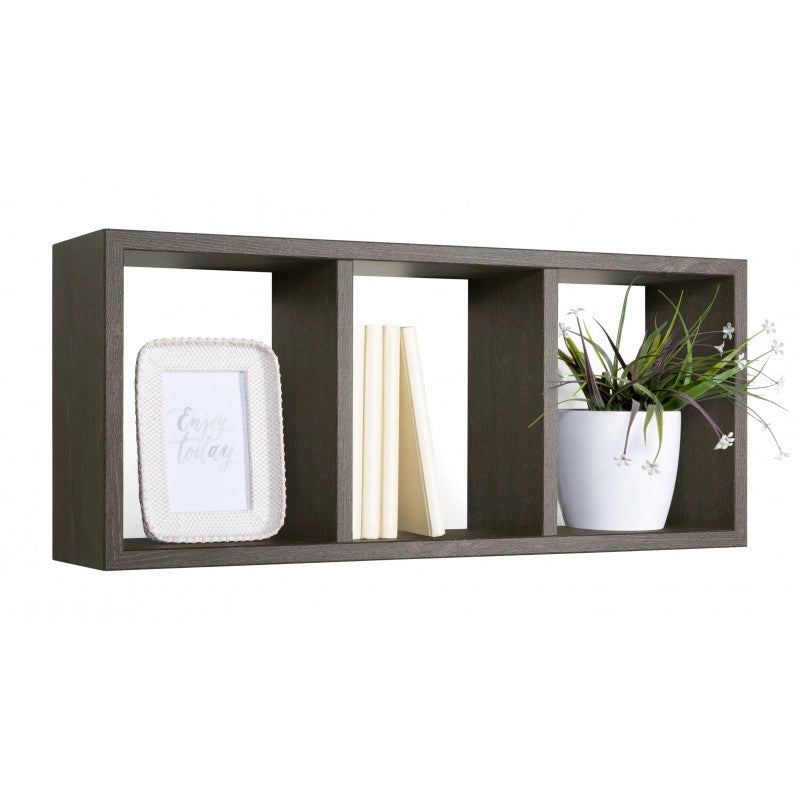 Mensola da Muro, Libreria Sospesa, Libreria da Parete, Scaffale da Parete, Rovere Scuro, 70x30 p15,5 cm - Tristano