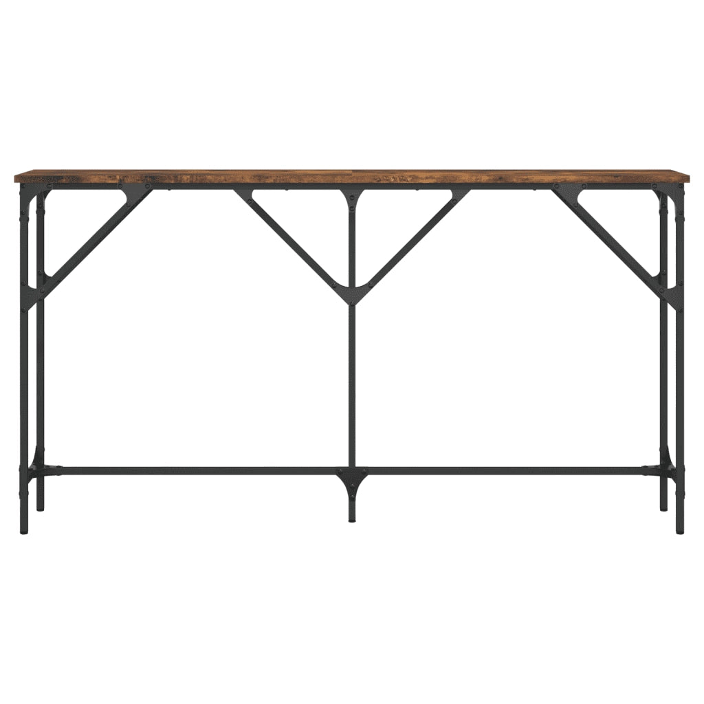 Tavolo Consolle Rovere Fumo 140x23x75 cm in Legno Multistrato 837774