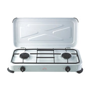 FORNELLO A GAS 2 FUOCHI CON COPERCHIO 2,6 KW- 1,0 pz