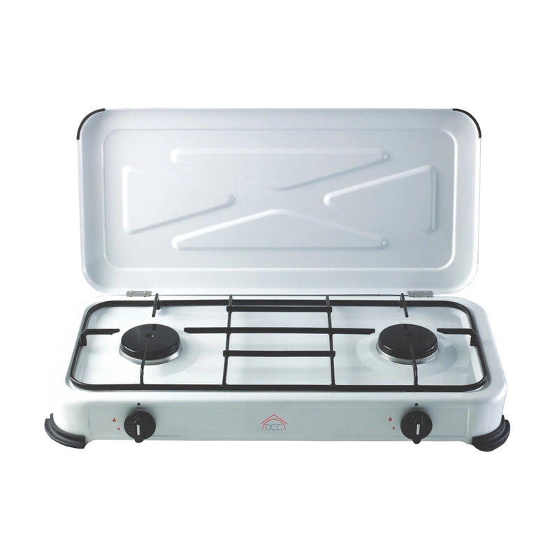 FORNELLO A GAS 2 FUOCHI CON COPERCHIO 2,6 KW- 1,0 pz