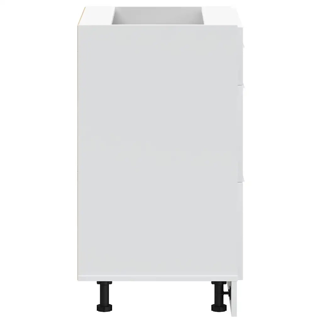 vidaXL Base da Cucina “Lyon” Bianco in Legno Multistrato