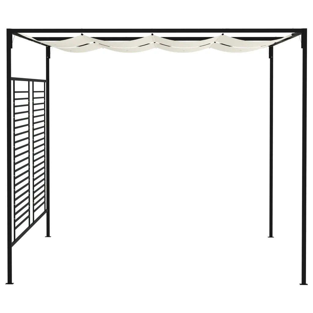 Gazebo con Tetto Retrattile 3x4x2,3 m Crema 180 g/m² 313623