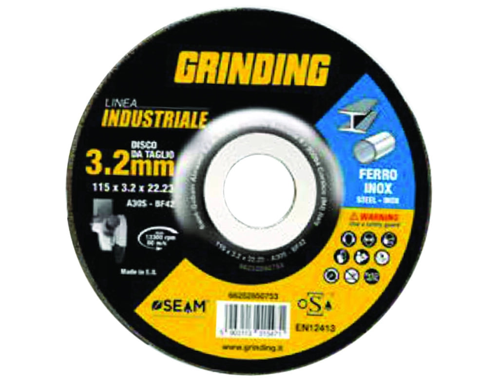 DISCHI DA TAGLIO PER FERRO/INOX Ø MM.230  LINEA INDUSTRIALE- - ø mm.230x3,2 foro 22,2 da taglio per ferro/inox - 20 pezzi GRINDING