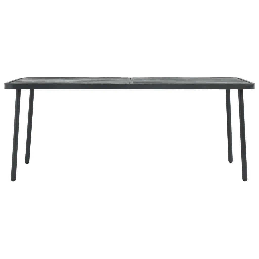 Tavolo da Giardino Grigio Scuro 180x83x72 cm in Acciaio cod mxl 58421