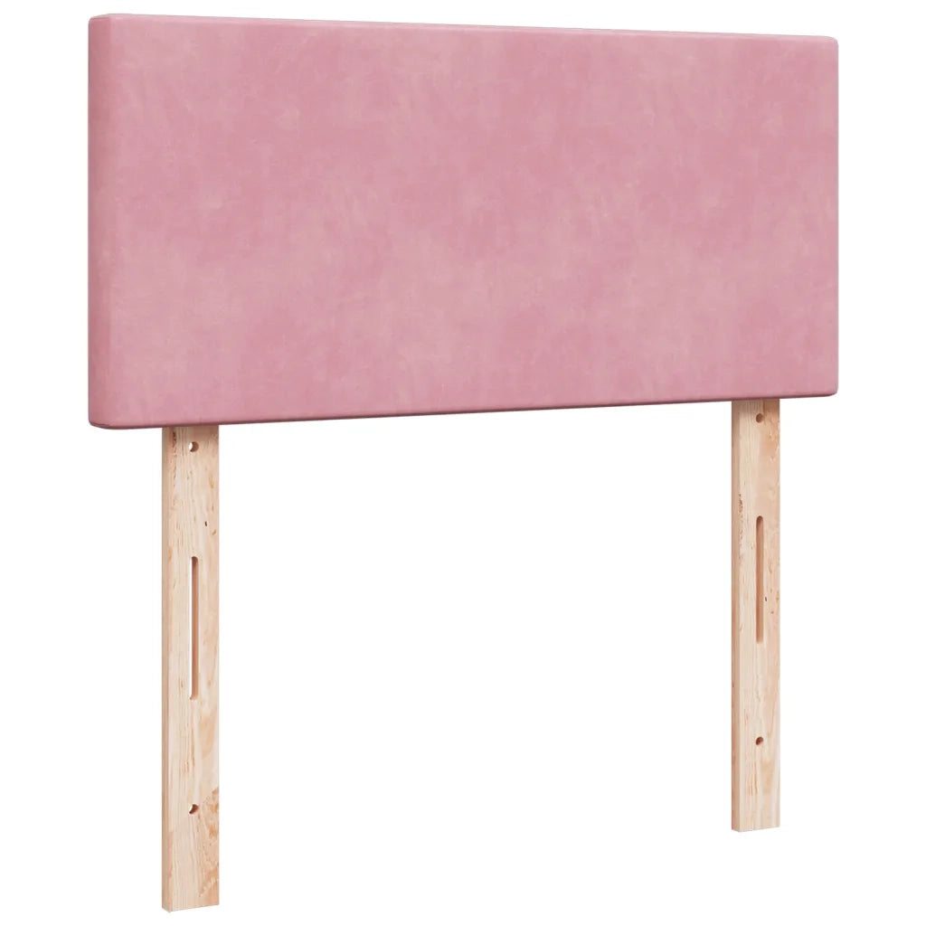 Giroletto a Molle con Materasso Rosa 90x200 cm in Velluto 3288509