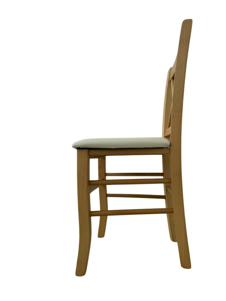 Sedia LIANA color rovere-marrone PU beige