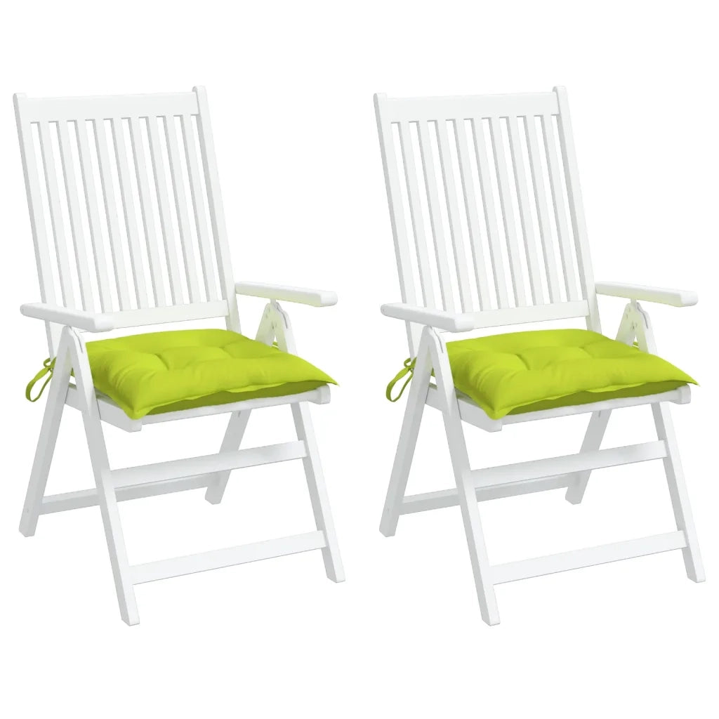 Cuscini per Sedia 2 pz Verde Intenso 40x40x7 cm Tessuto Oxford 361483