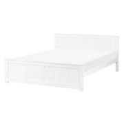 Letto matrimoniale in legno di Pino Bianco con testiera 140 x 200 cm stile minimalista
