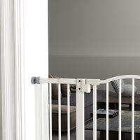 Cancellino per Cani Estensibile 74-100x78 cm in Metallo Bianco