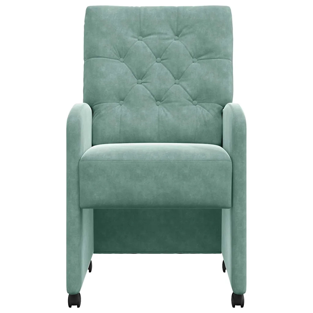 Sedie da Pranzo con Ruote 2 pcs verde mare 58 x 67 x 97 cm 42017874