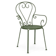 Sedia da Giardino Esterno Pranzo in Metallo Acciaio Terrazzo Impilabile Etienne Colore principale: Verde